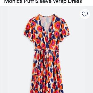 Market & Spruce Multicolor Puff Sleeve Midi Dress